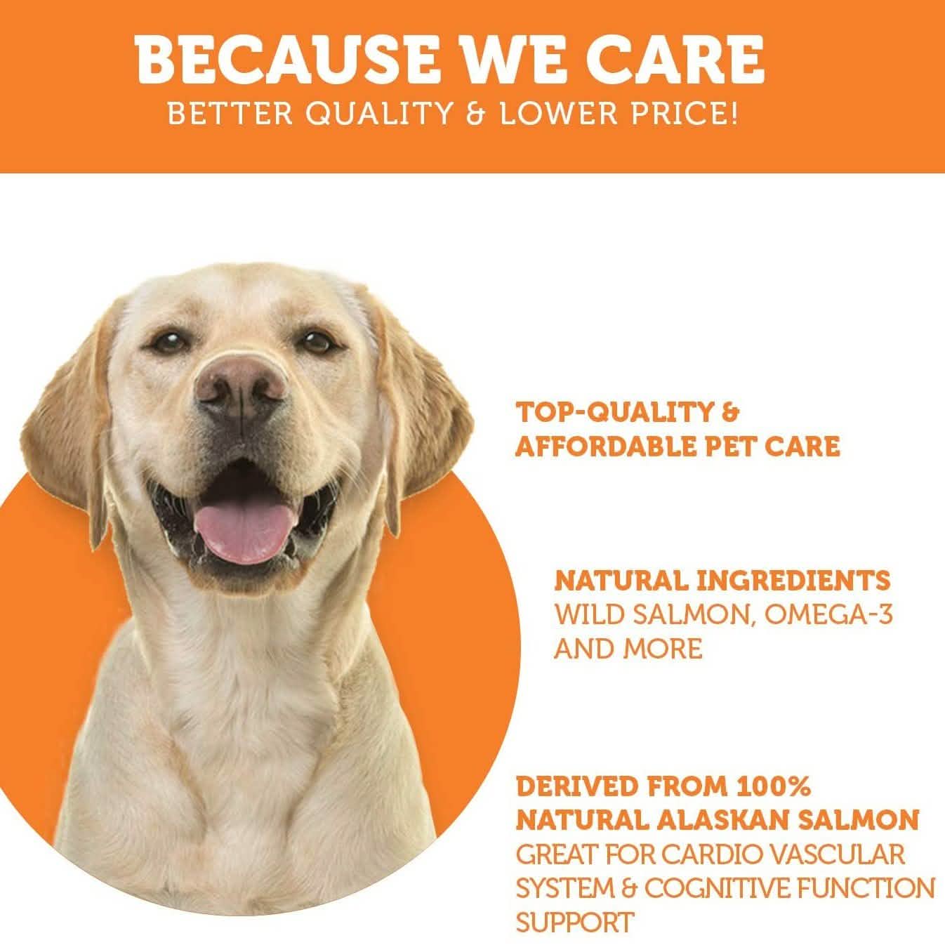 Paws & Pals Wild Alaskan Lachsöl Omega 3 und 6 für Hunde und Katzen