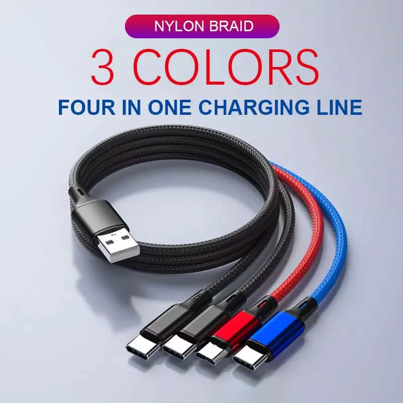 PBG 4-in-1 Kabel 3A Nylon geflochten