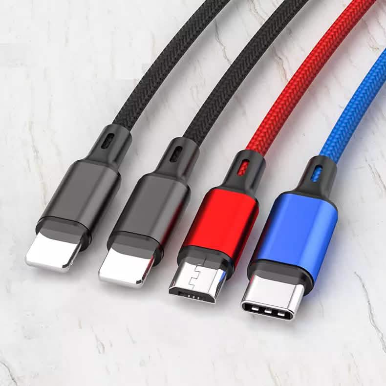 PBG 4-in-1 Kabel 3A Nylon geflochten