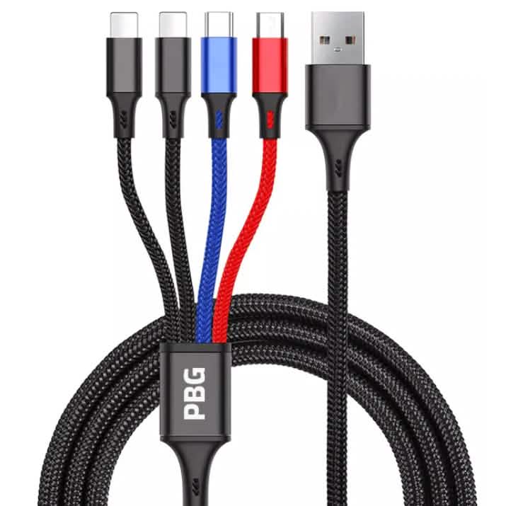 PBG 4-in-1 Kabel 3A Nylon geflochten