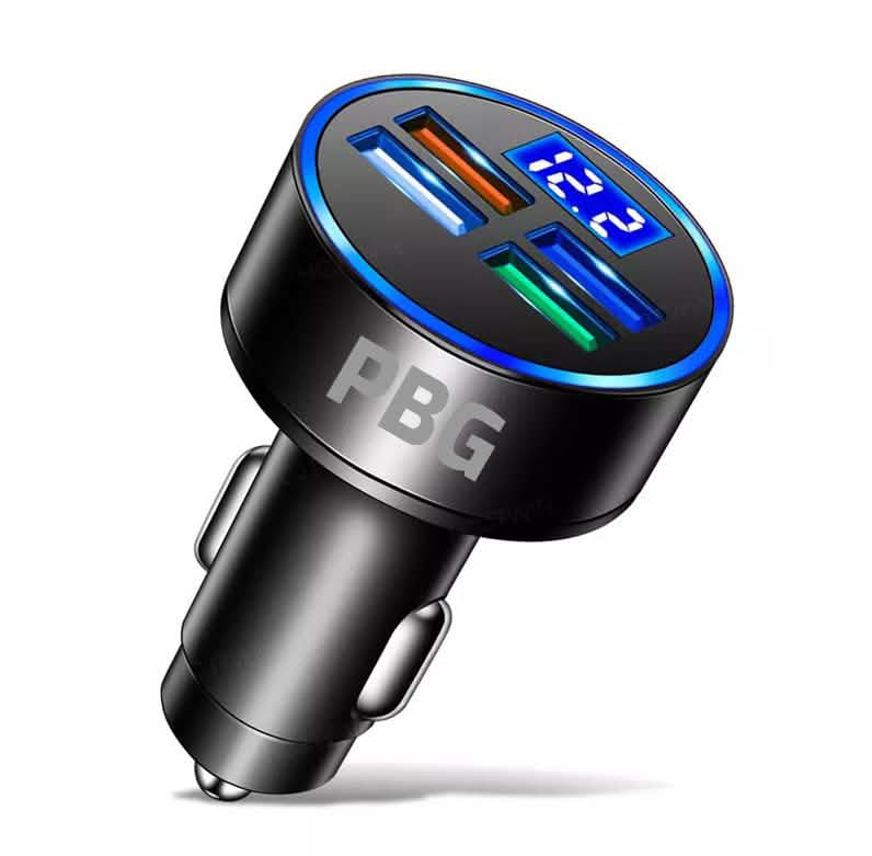 PBG LED 4-Port Kfz-Ladegerät mit LED-Spannungsanzeige