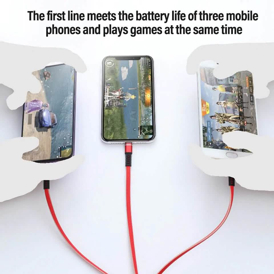 PBG LED 6-Port Auto-Ladegerät und 1,2 m langes 3-in-1-Kabel-Set