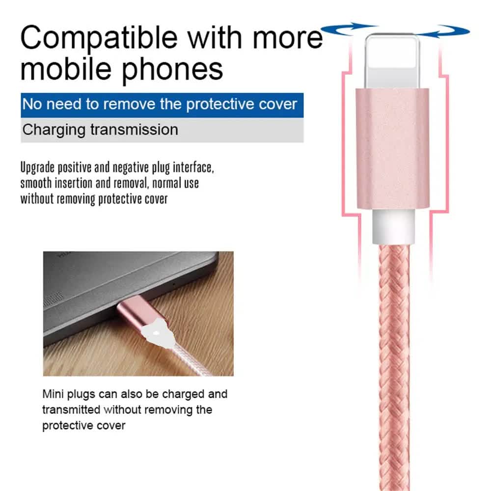 PBG XL 10Fuß Nylon geflochtenes Lightning Kabel