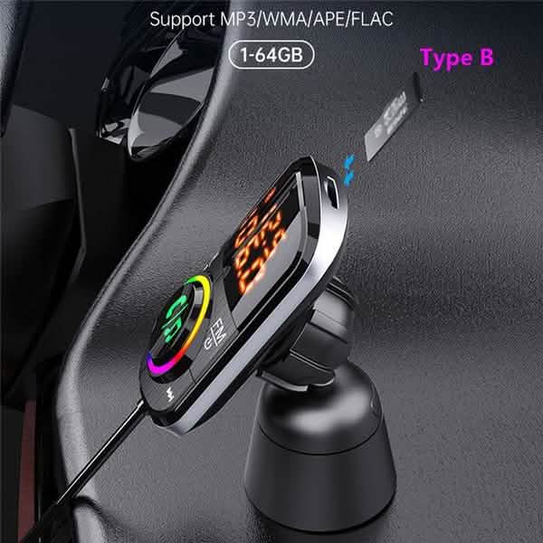 PD18W und QC3.0 Bluetooth 5.0 Autoradio-Adapter Dualer Schnellladeanschluss Drahtloser FM-Audio-Freisprechanlage Empfänger