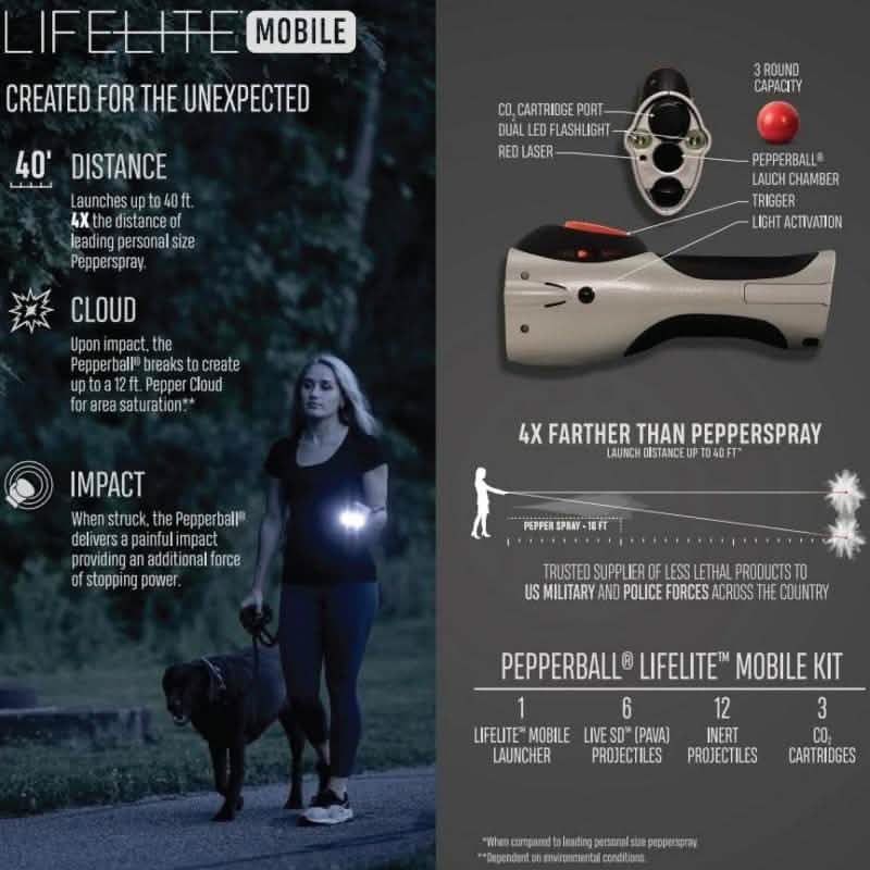 PepperBall Lifelite Mobiler Verteidigungs-Werfer
