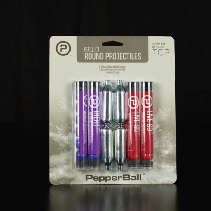 PepperBall TCP Round Nachfüllpackung mit CO2-Kartuschen