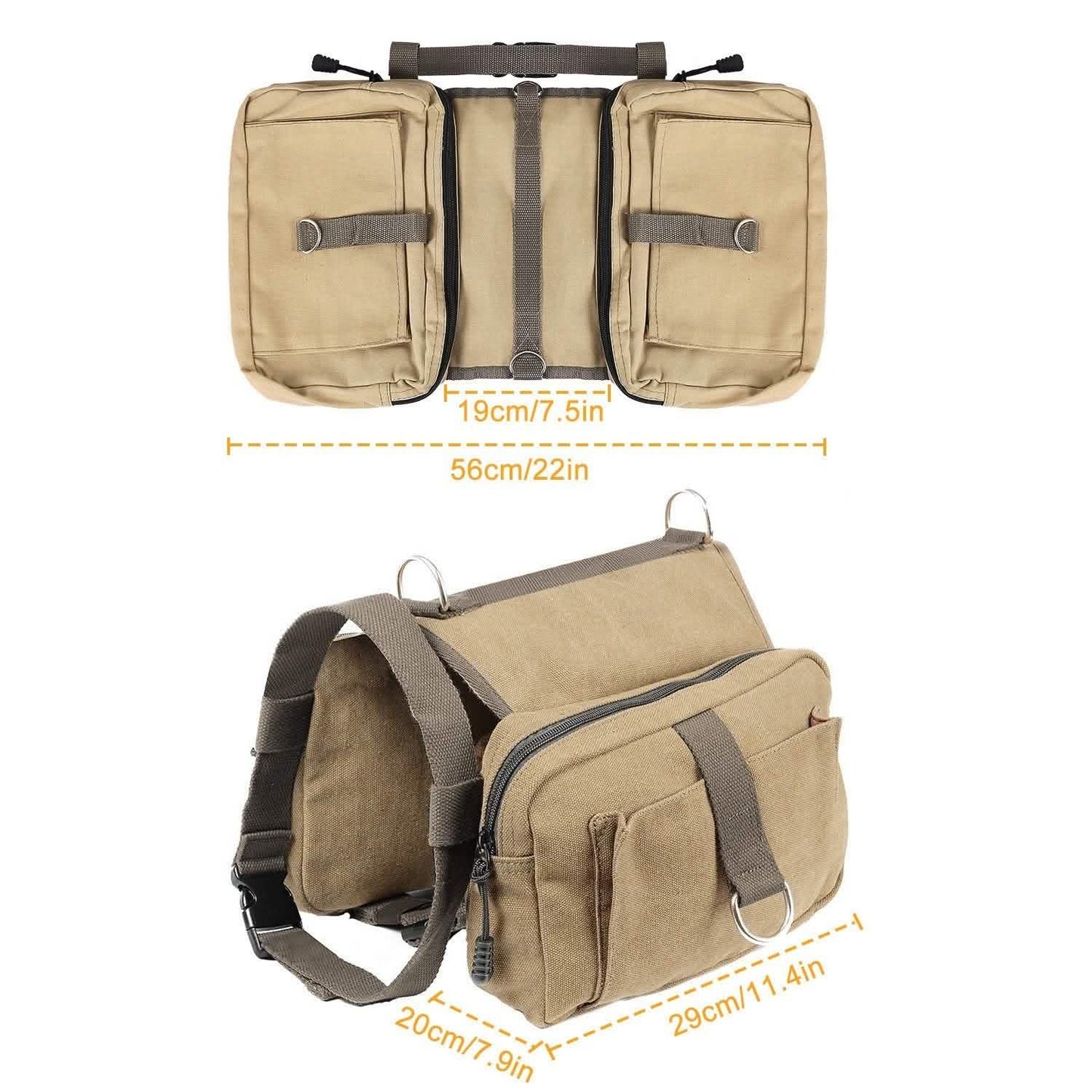 Hunde-Rucksack Wanderrucksack Campingtasche Satteltasche