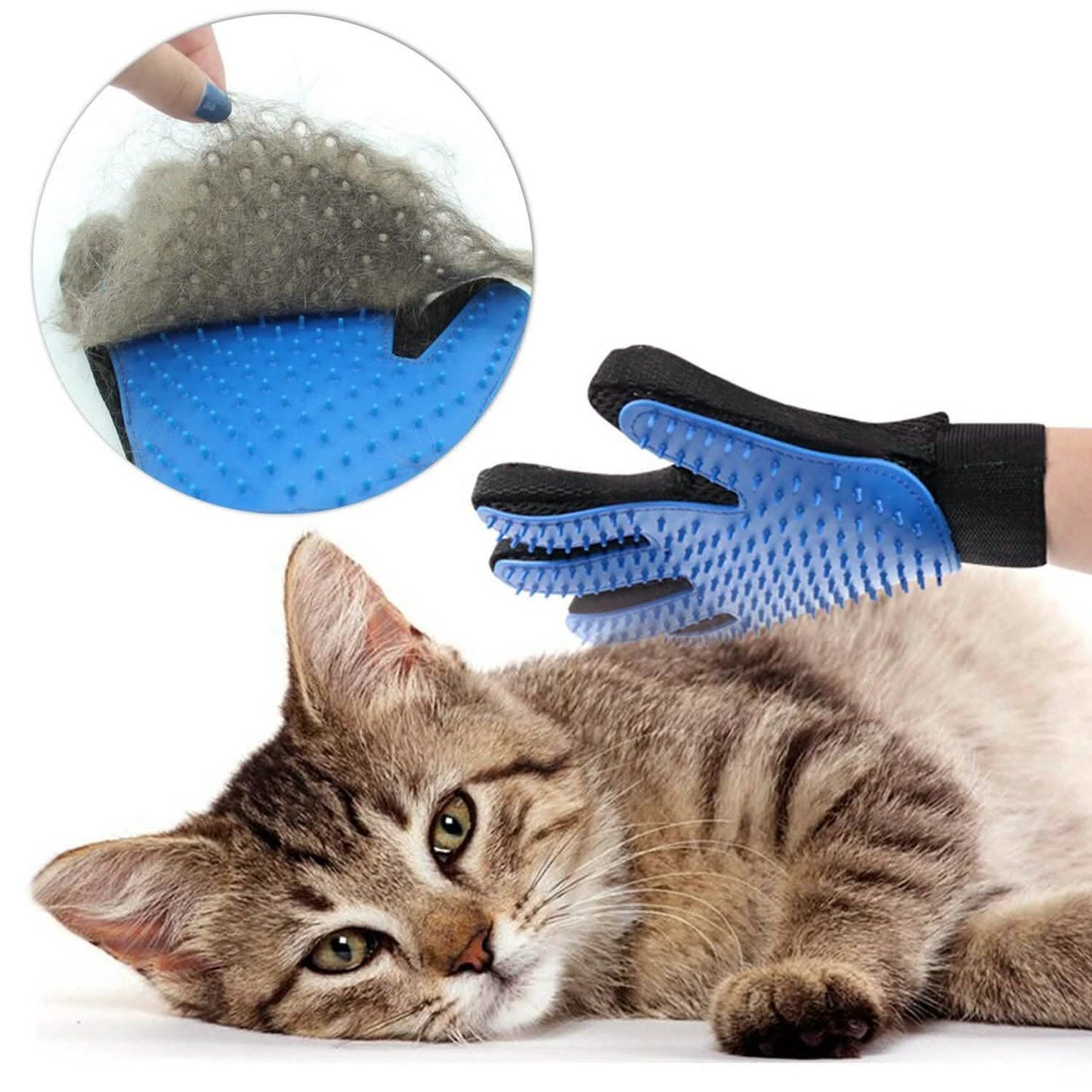 Tierhaarbürste Hund Katze Kamm Handschuhe Fellpflege Entferner Fell Massage Enthaarungshandschuh