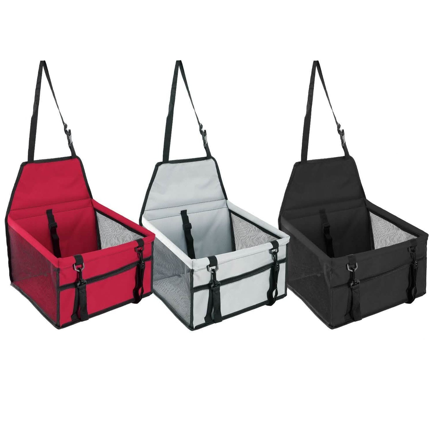 Haustier-Transportbox mit Clip-Sicherheitsleine und Reißverschlussfach für Haustiere bis 9 kg