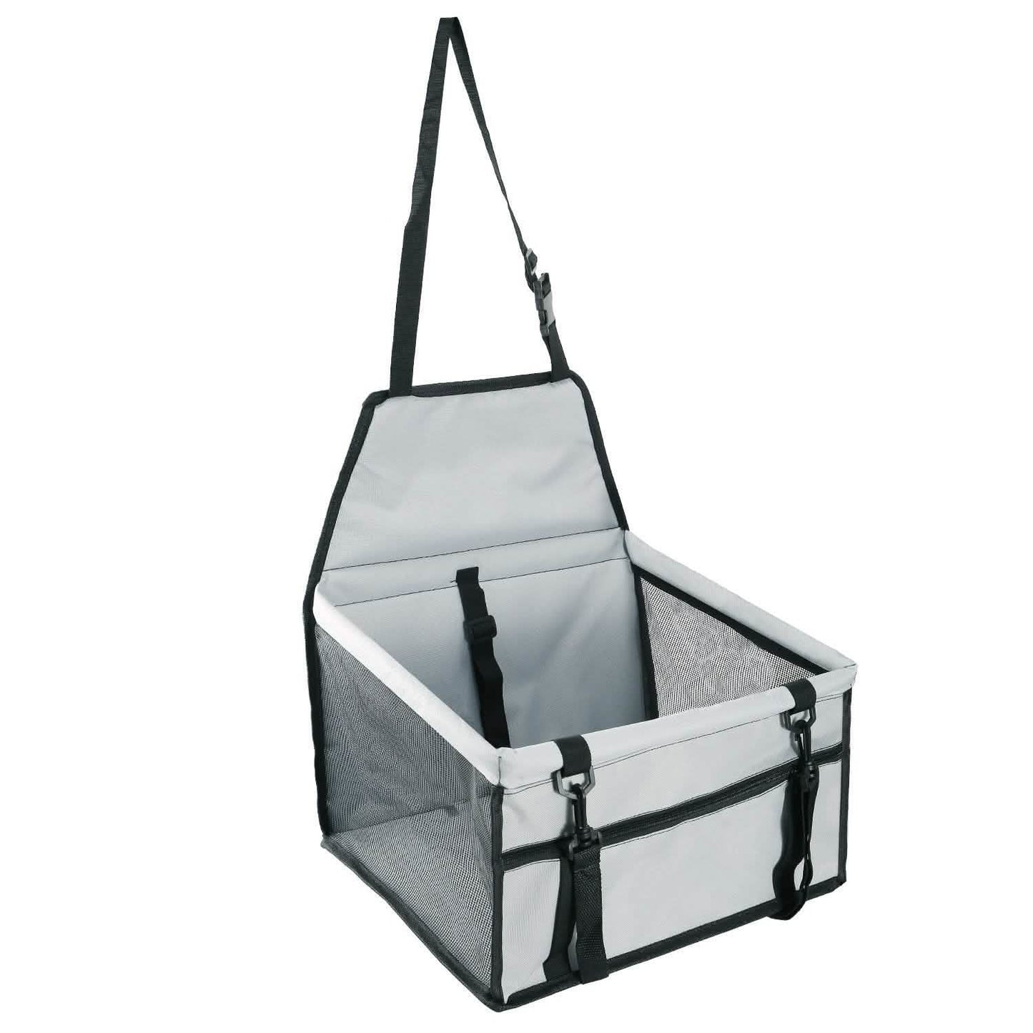 Haustier-Transportbox mit Clip-Sicherheitsleine und Reißverschlussfach für Haustiere bis 9 kg