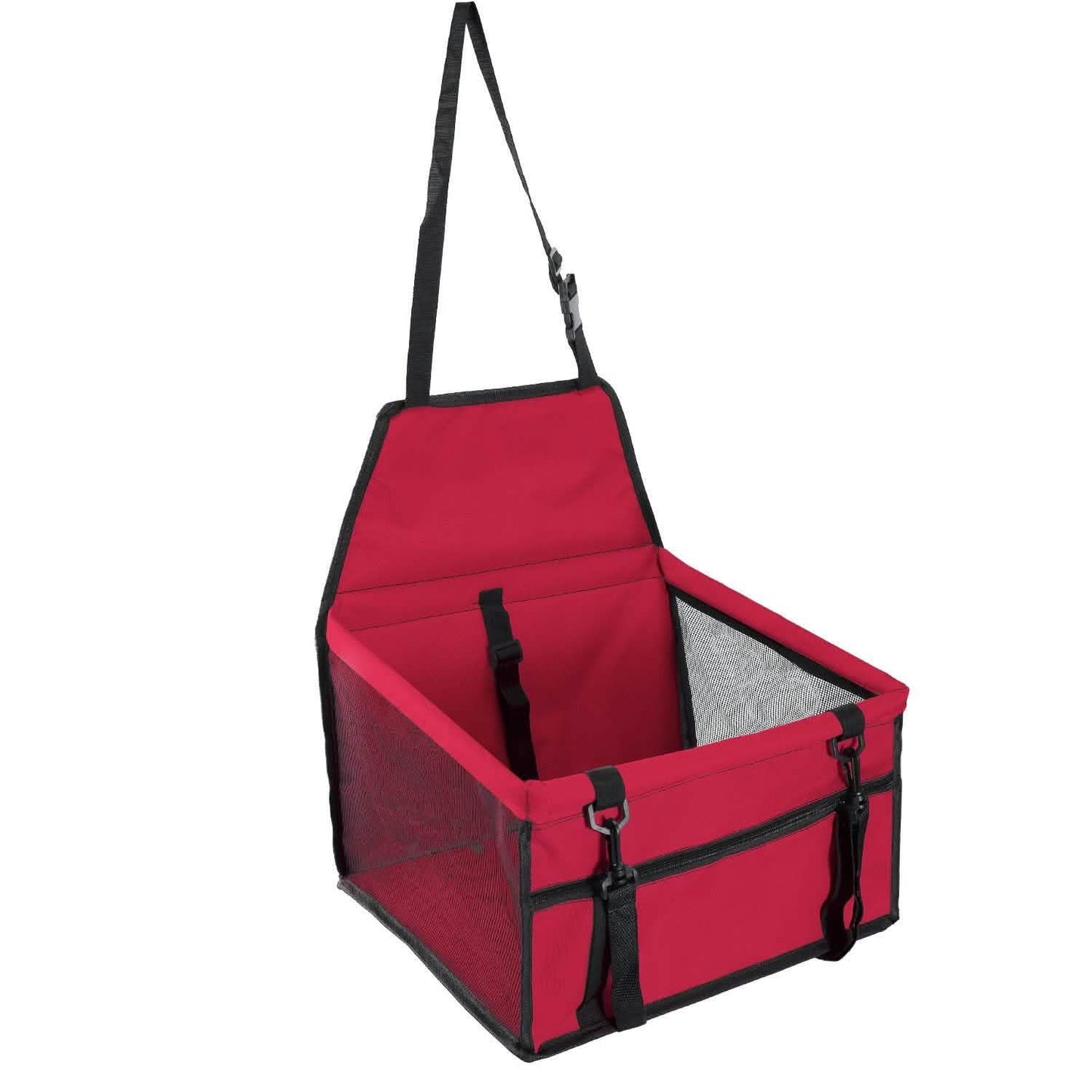 Haustier-Transportbox mit Clip-Sicherheitsleine und Reißverschlussfach für Haustiere bis 9 kg