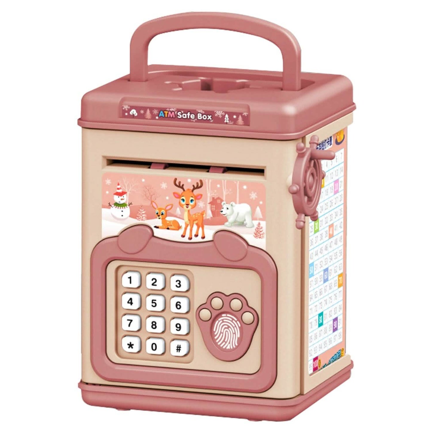 Spardose mit Passwort, Fingerabdruck und Sprachansage für Kinder ab 3 Jahren, Gold