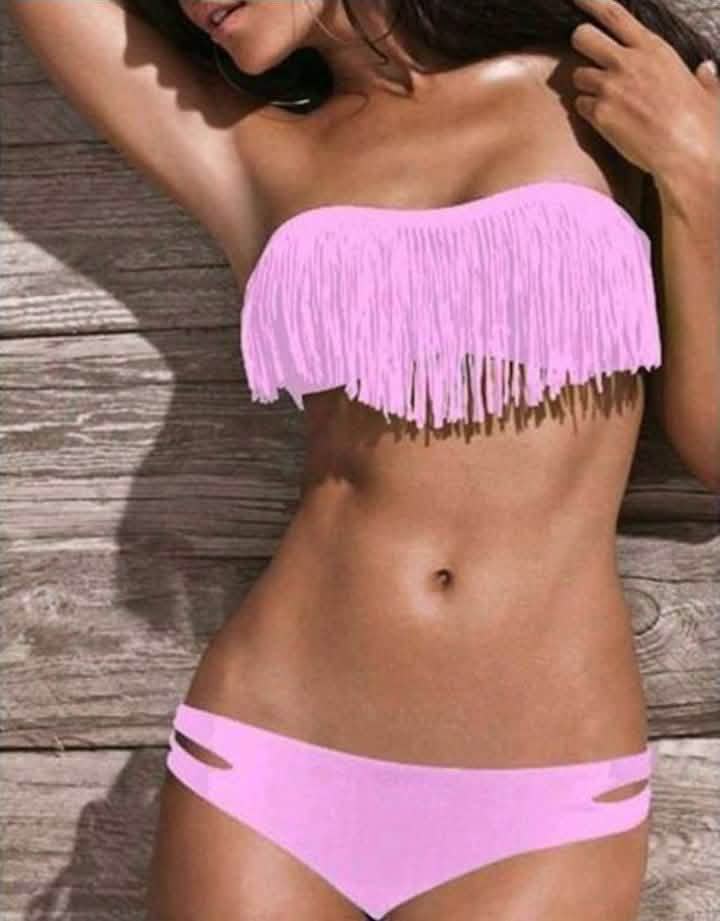 2-teilig: Modischer Bikini mit Fransen
