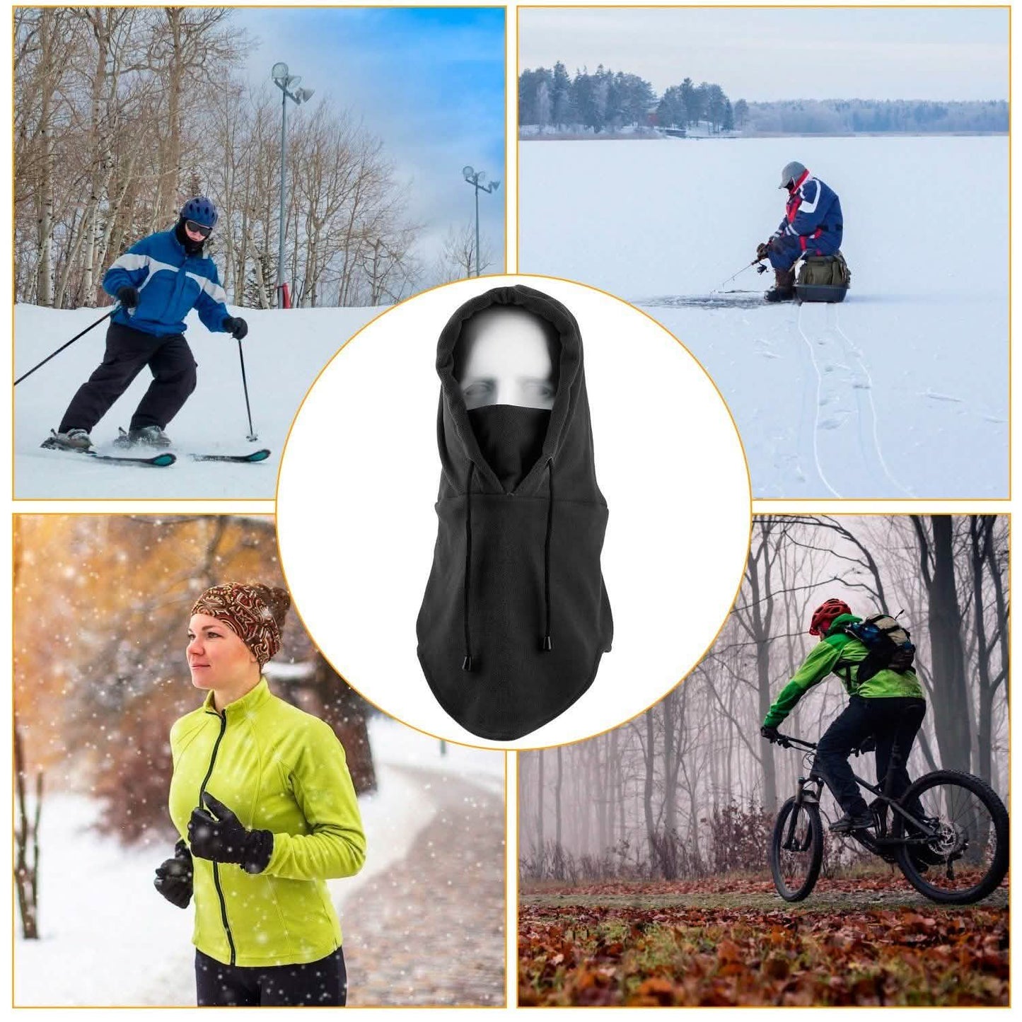 Polarfleece Sturmhaube Winter Thermo Balaclava Mütze