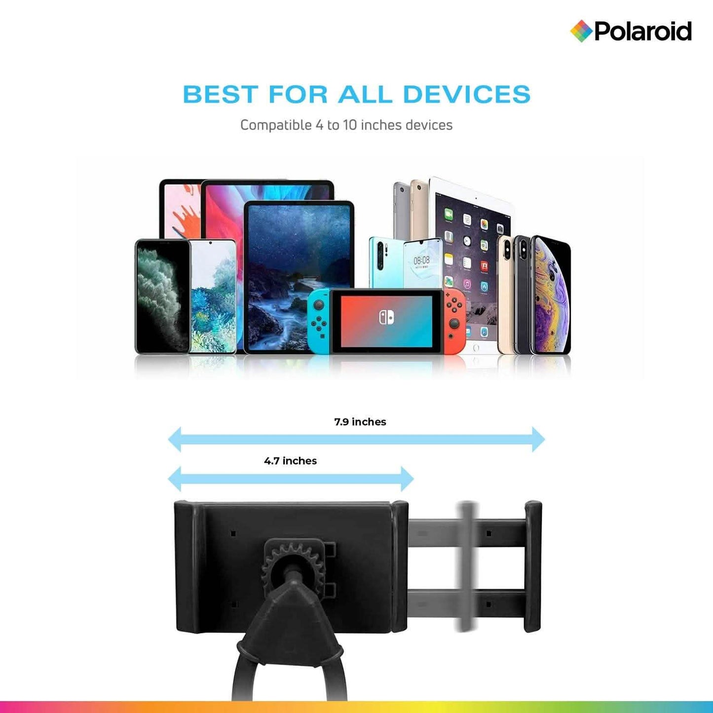 Polaroid Schwanenhals-Handyhalter, flexibler freihändiger Smartphone-Halter