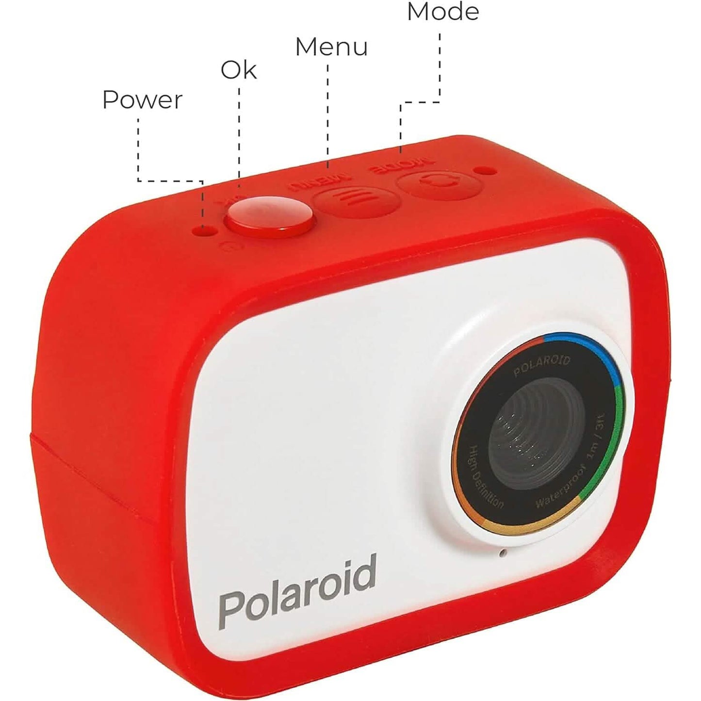 Polaroid Sport Action Camcorder 720p 12.1mp, wasserdichte Videokamera mit eingebautem Akku und Montagezubehör, (erneuert)