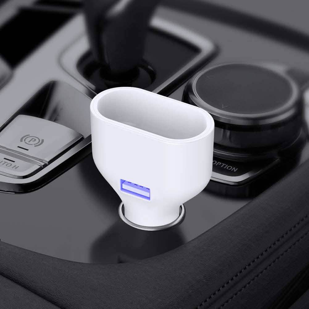 Poleet Auto-Ladegerät mit Ladeadapter für AirPods 1 und 2