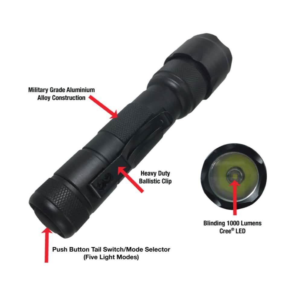 Police Force Tactical Ultra-Lite L2 LED Taschenlampe