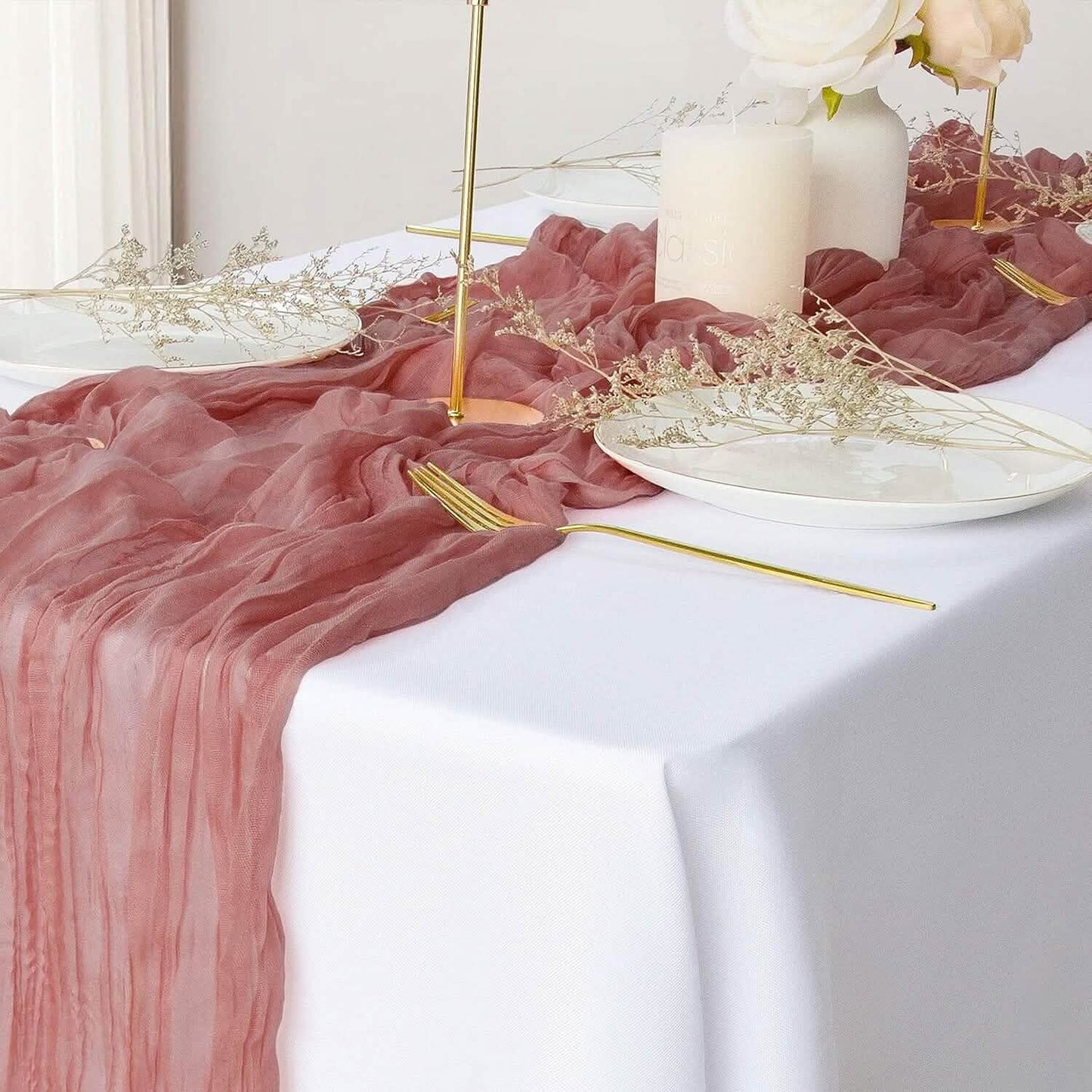 Tischläufer aus knitterarmem Polyester