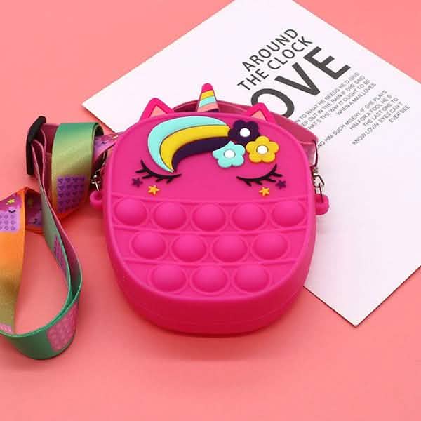 Pop-Einhorn-Geldbörsen-Fidget-Spielzeuge für Mädchen