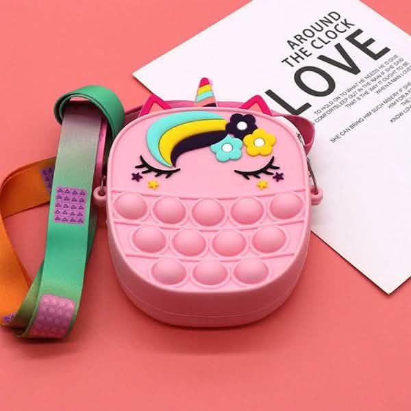 Pop-Einhorn-Geldbörsen-Fidget-Spielzeuge für Mädchen
