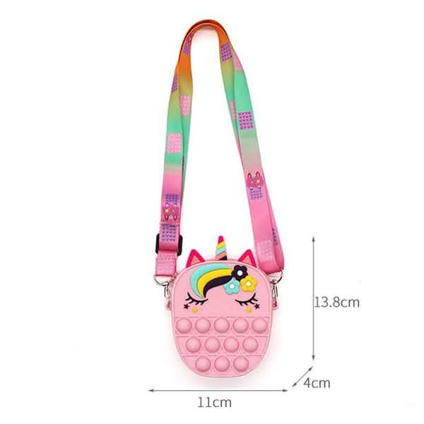 Pop-Einhorn-Geldbörsen-Fidget-Spielzeuge für Mädchen