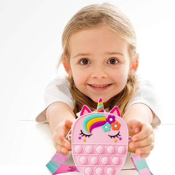 Pop-Einhorn-Geldbörsen-Fidget-Spielzeuge für Mädchen