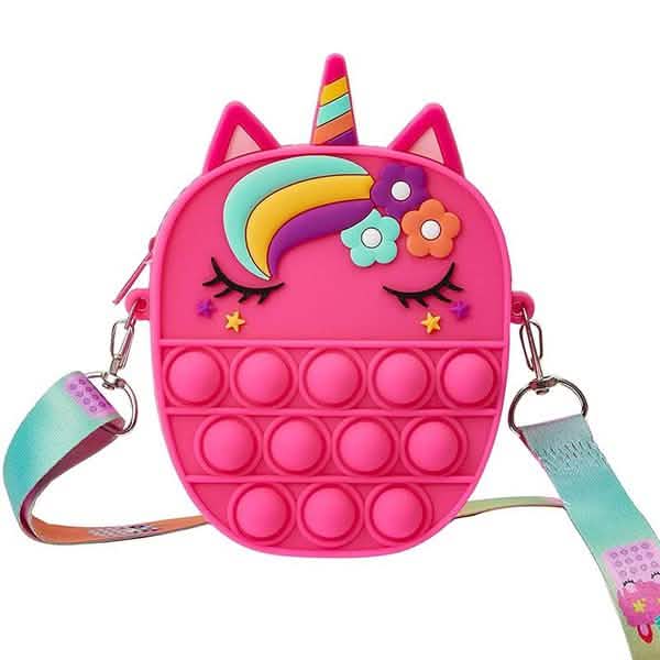 Pop-Einhorn-Geldbörsen-Fidget-Spielzeuge für Mädchen