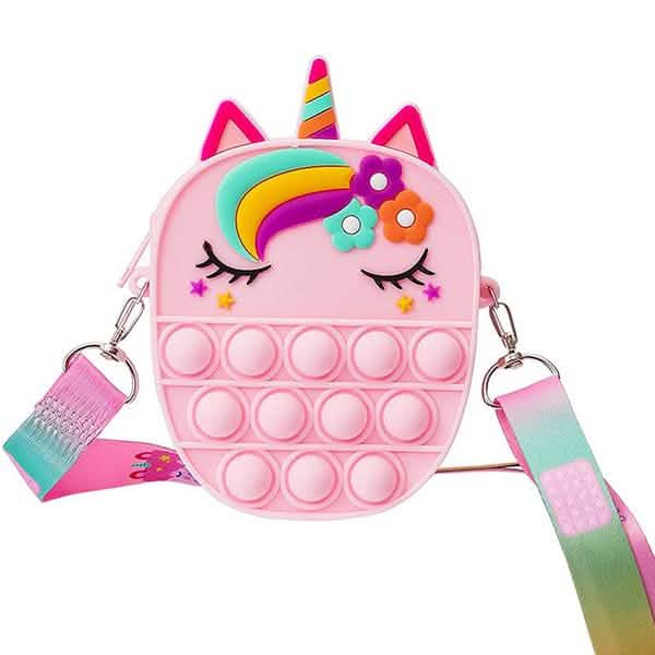 Pop-Einhorn-Geldbörsen-Fidget-Spielzeuge für Mädchen