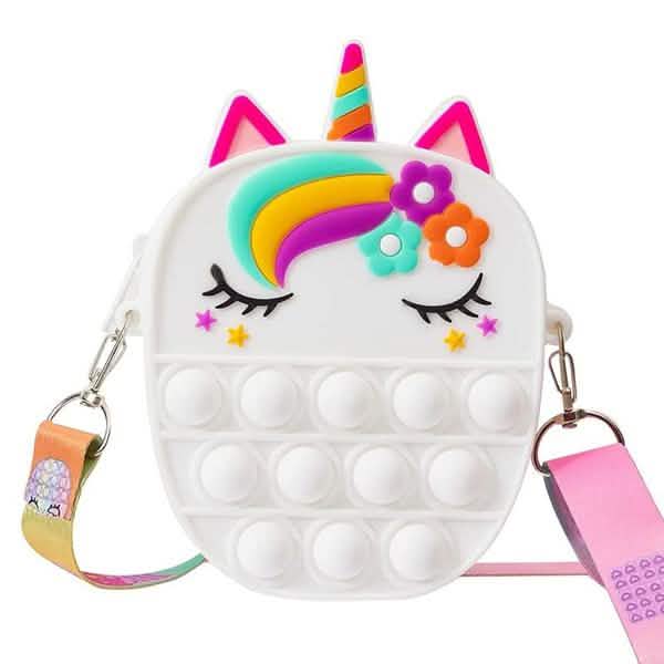 Pop-Einhorn-Geldbörsen-Fidget-Spielzeuge für Mädchen