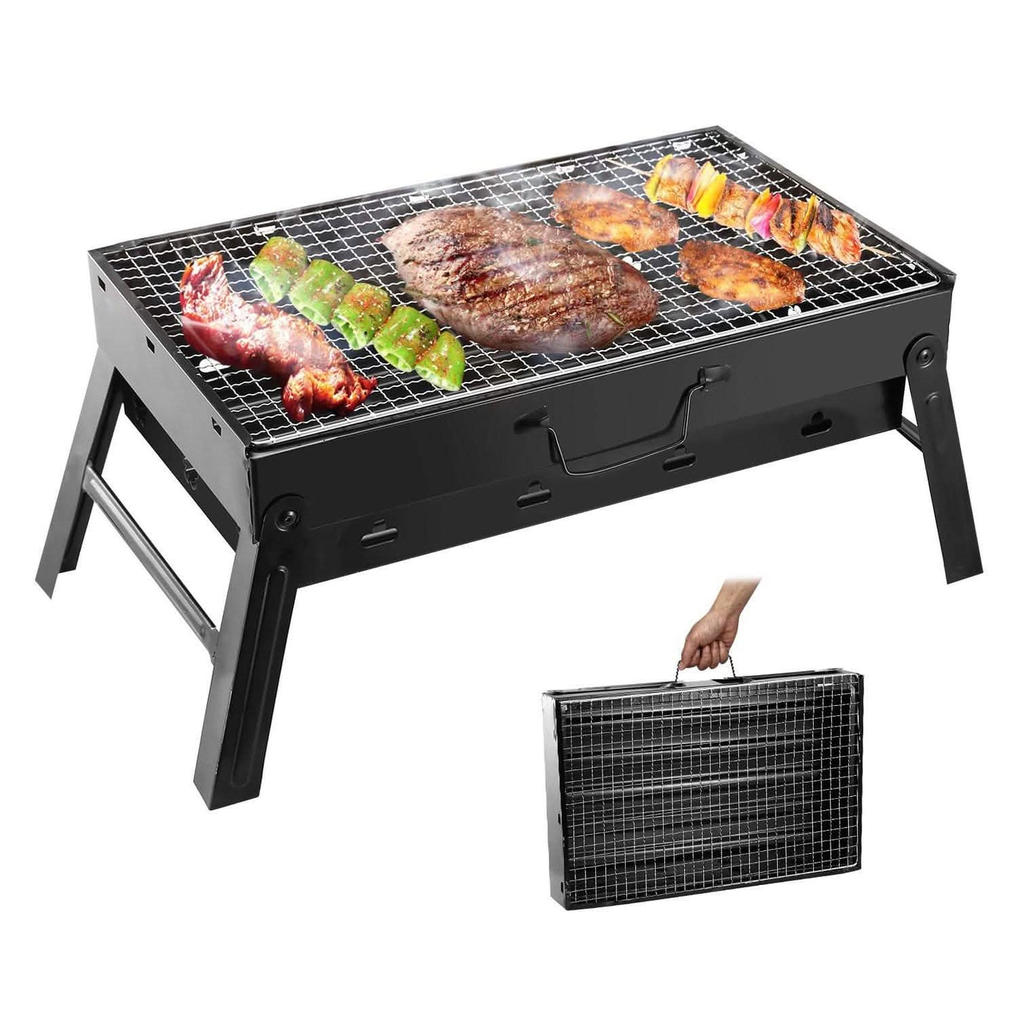Tragbarer Klappgrill Holzkohle