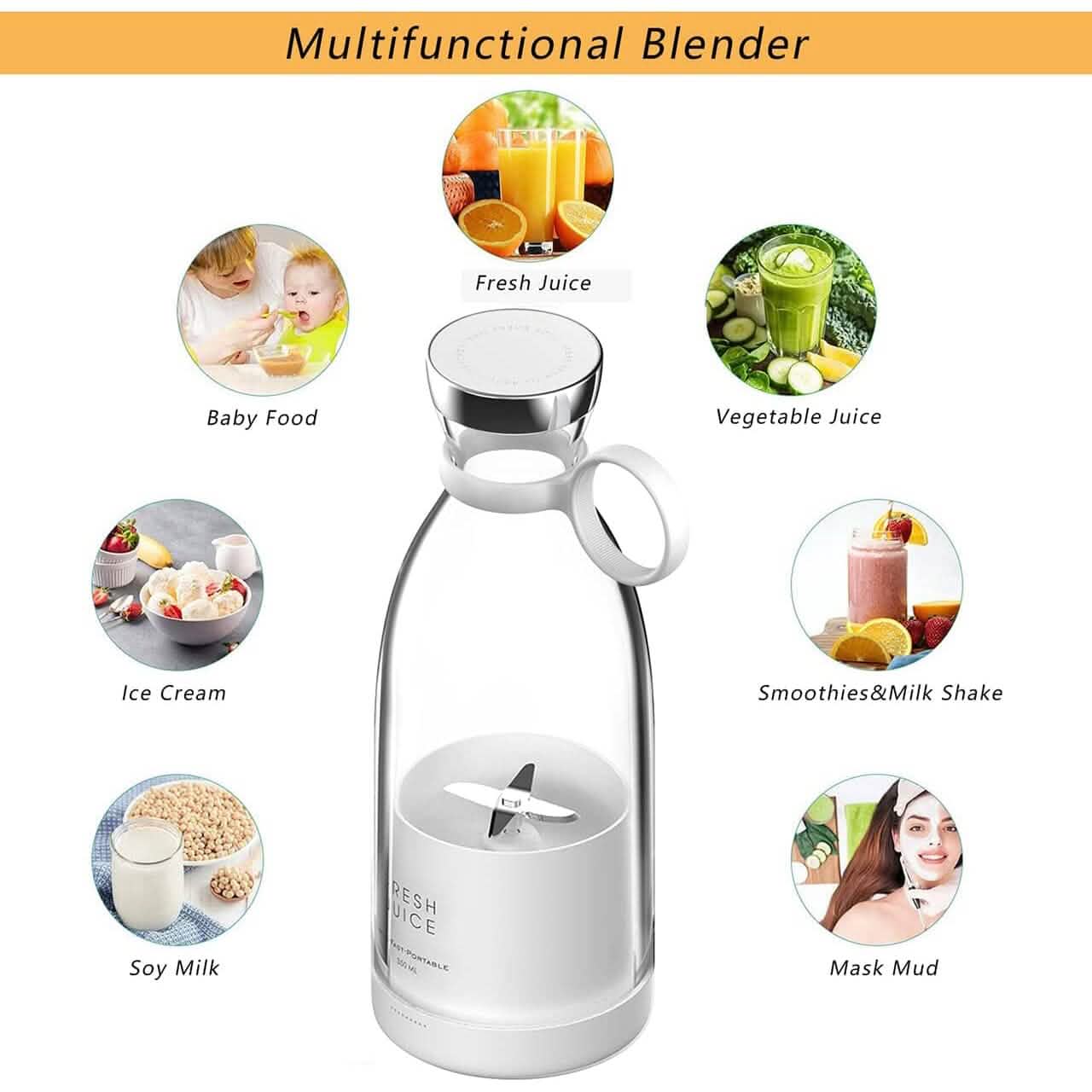 Tragbarer Mixer-Flasche Elektrischer Entsafter