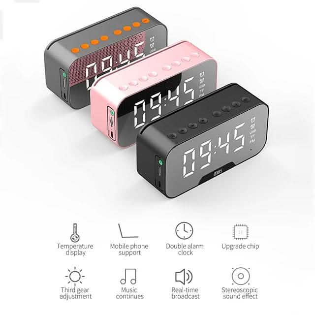 Tragbarer Bluetooth-Lautsprecher Spiegelwecker