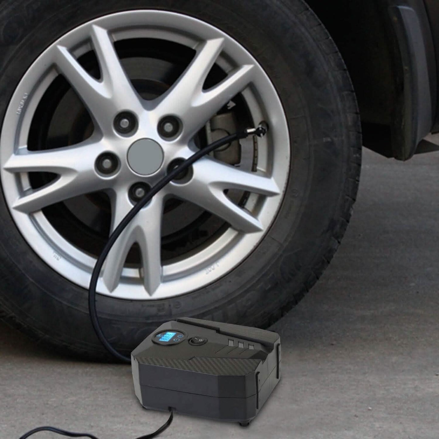 Tragbarer Autoreifenfüller DC 12V Digitale Auto-Luftpumpe Kompressor