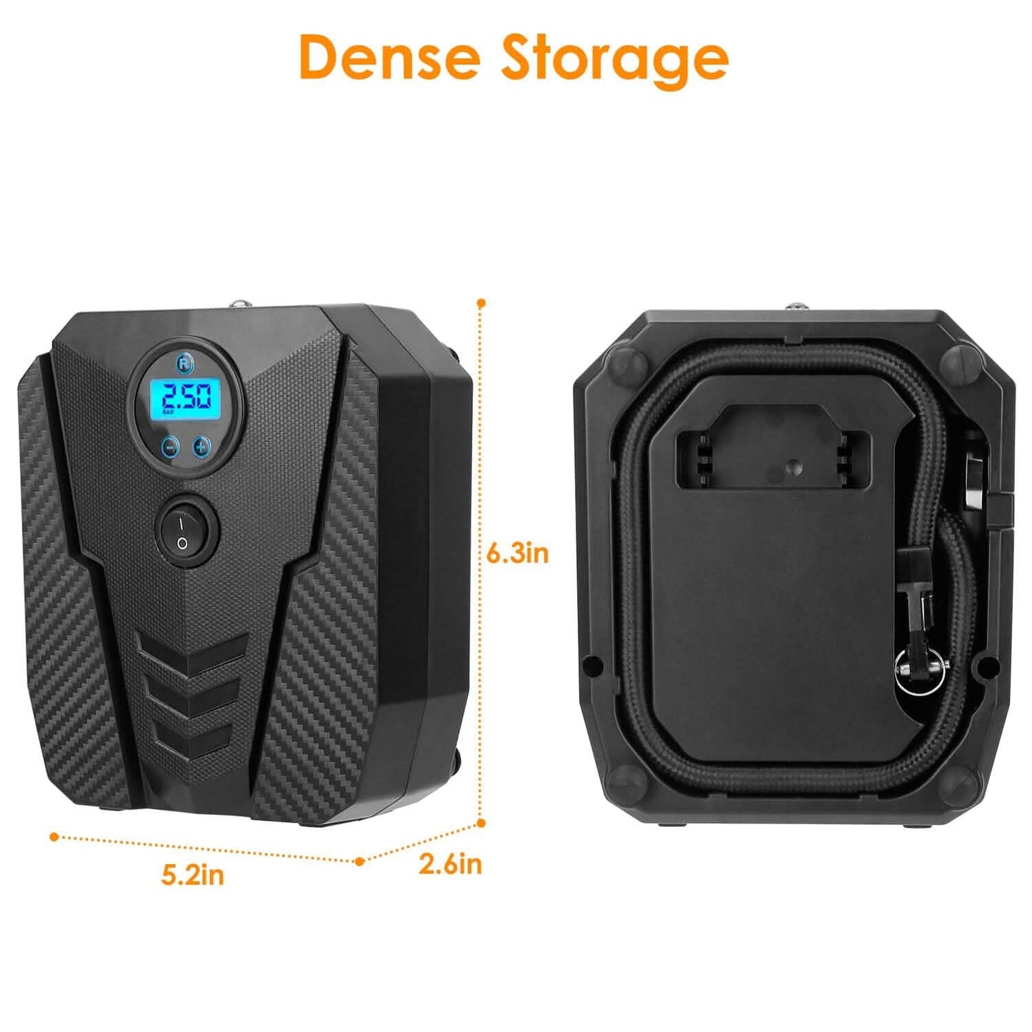 Tragbarer Autoreifenfüller DC 12V Digitale Auto-Luftpumpe Kompressor