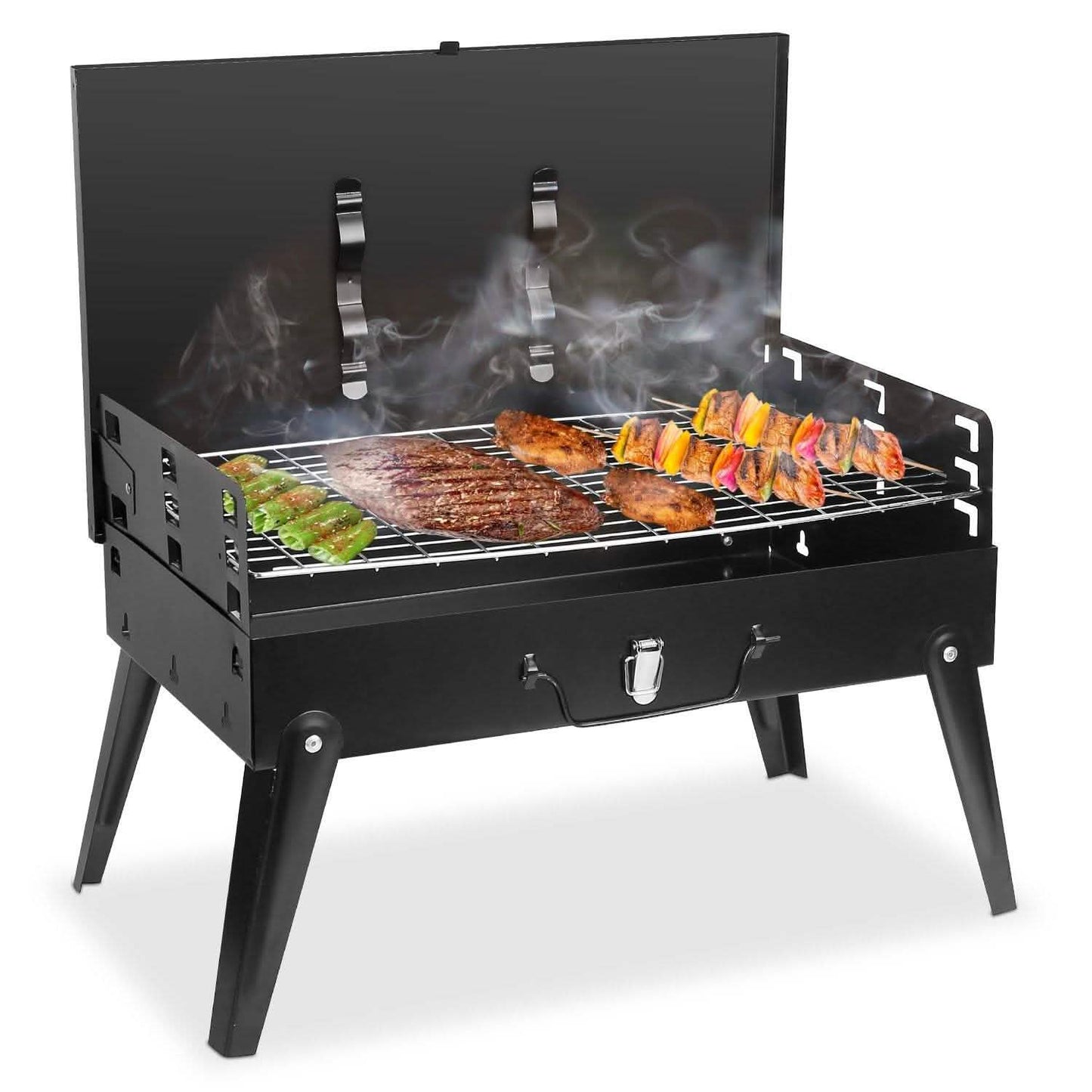 Tragbarer Holzkohlegrill Klappbarer BBQ-Koffer