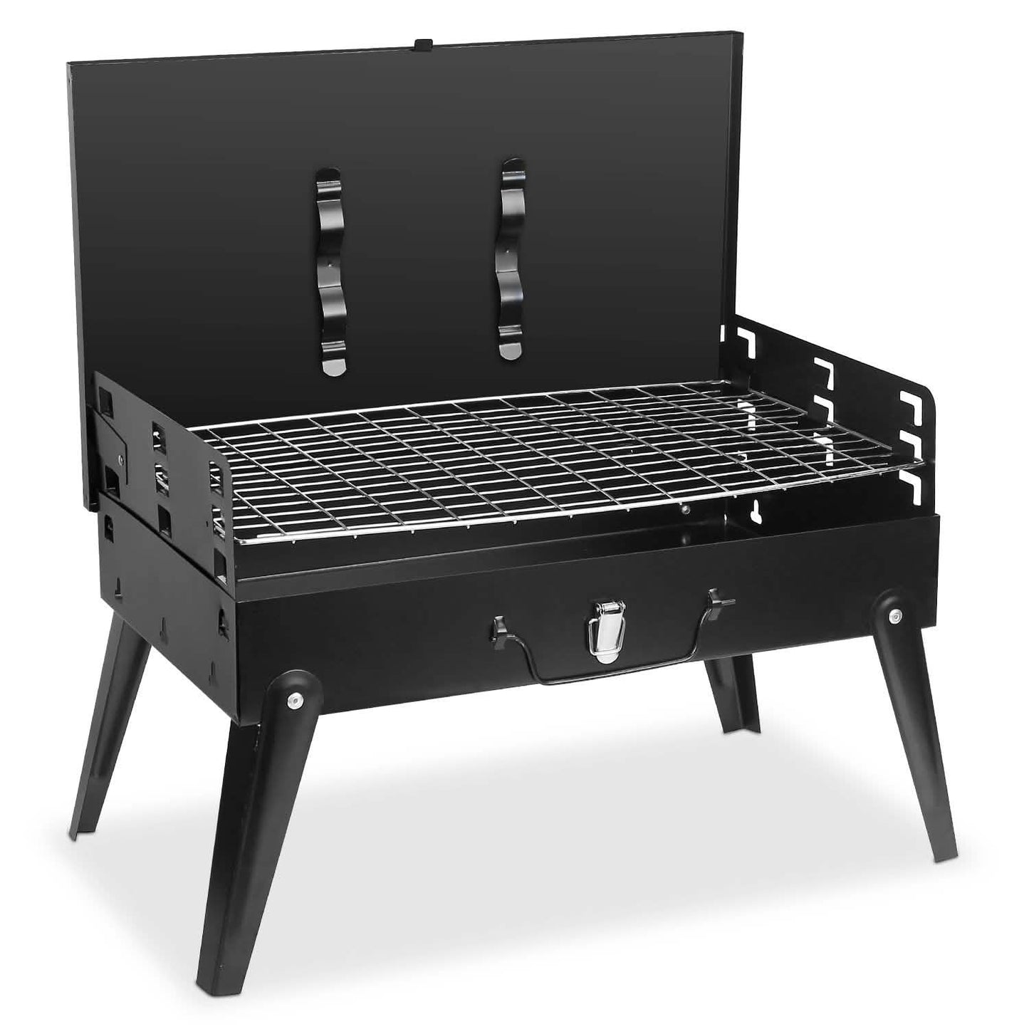 Tragbarer Holzkohlegrill Klappbarer BBQ-Koffer