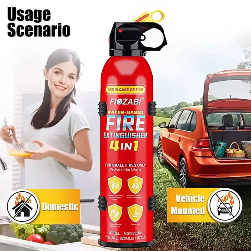 Tragbarer Feuerlöschspray 4-in-1 mit Halterung