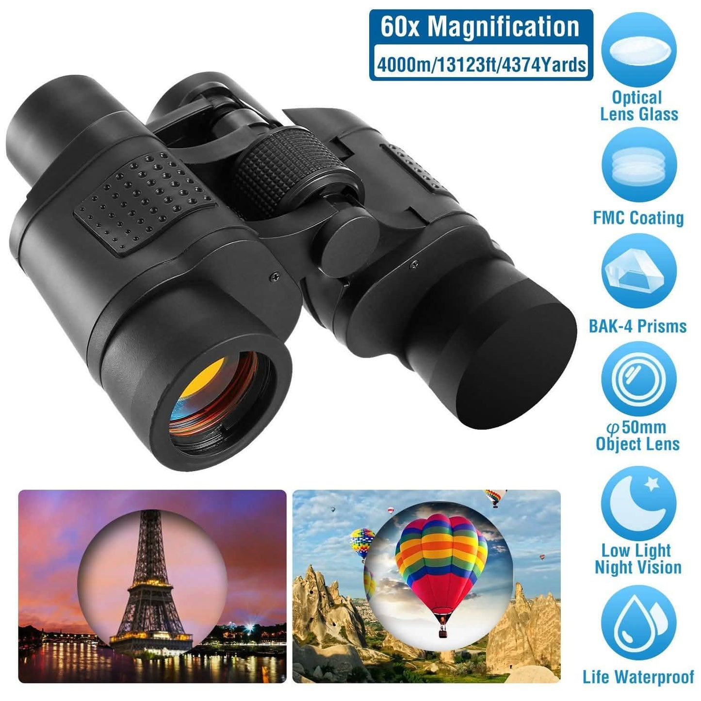 Tragbares HD-Fernglas mit Umhängetasche
