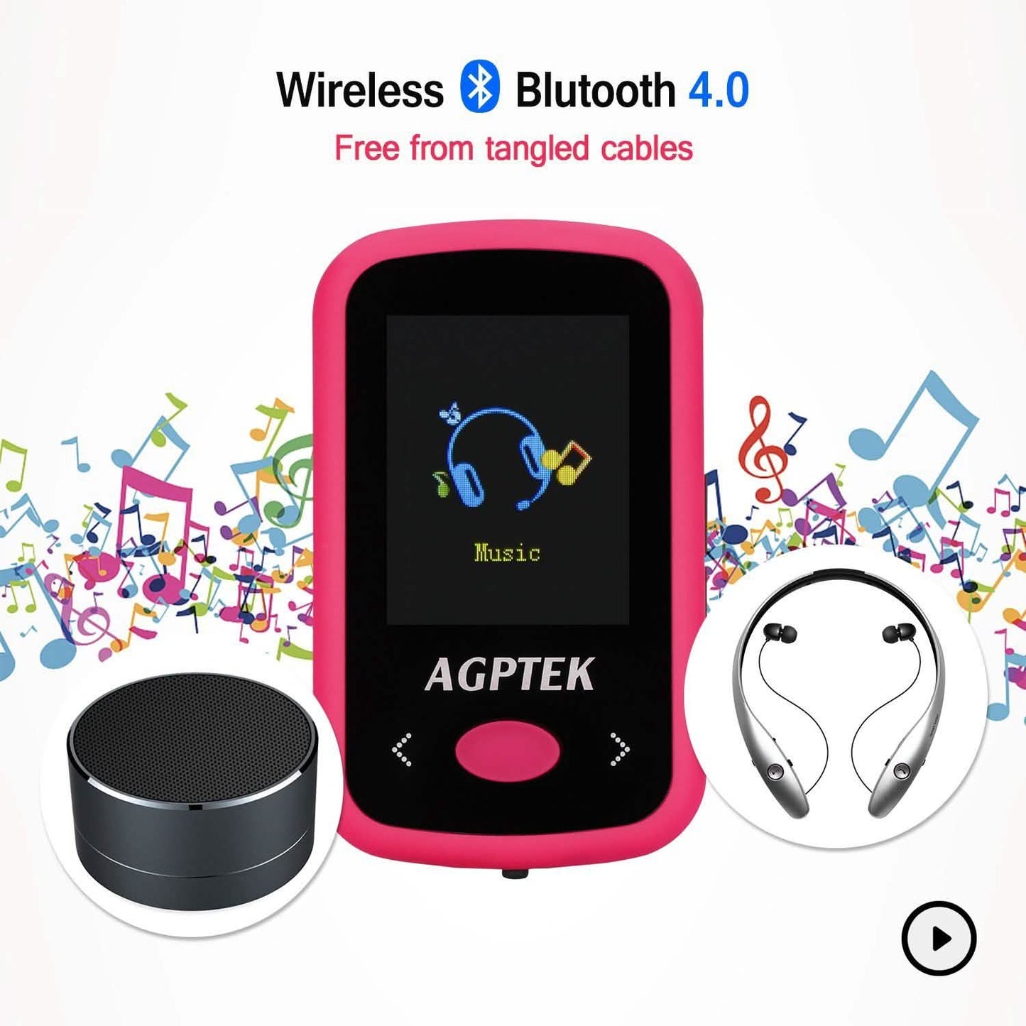 Portabler verlustfreier HiFi-Sound-Musik-8G-Bluetooth-MP3-Player
