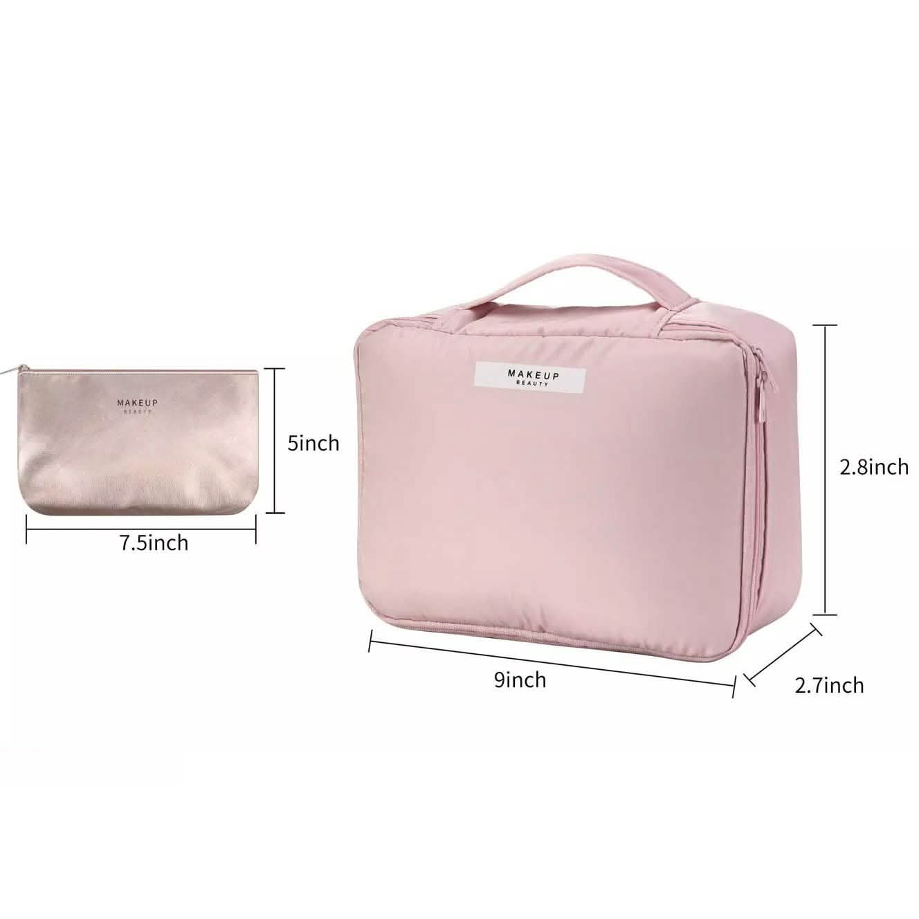 Tragbare Make-up-Schminktasche, multifunktionaler Kosmetik-Organizer, Kulturbeutel