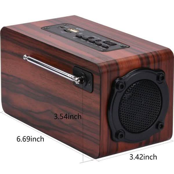 Tragbarer Retro-Holz-Wireless-Bluetooth-4.2-Lautsprecher