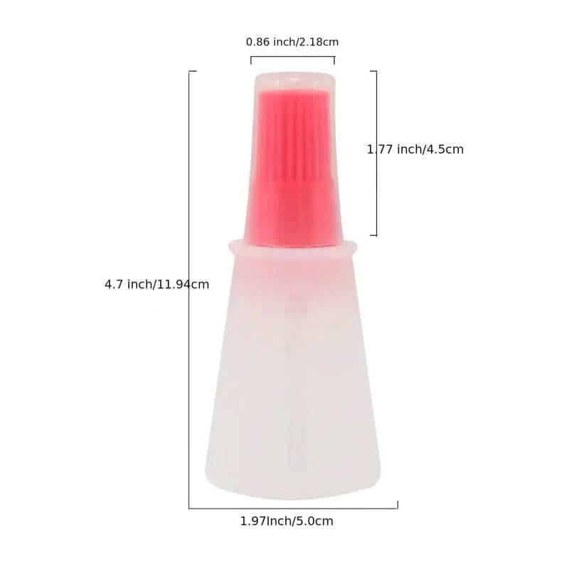 Tragbare Silikonölflasche mit Pinsel