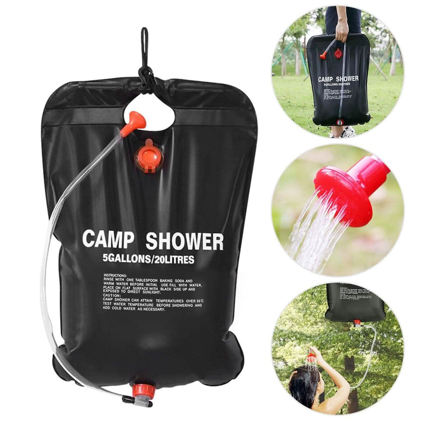 Tragbare solarbeheizte Duschtasche