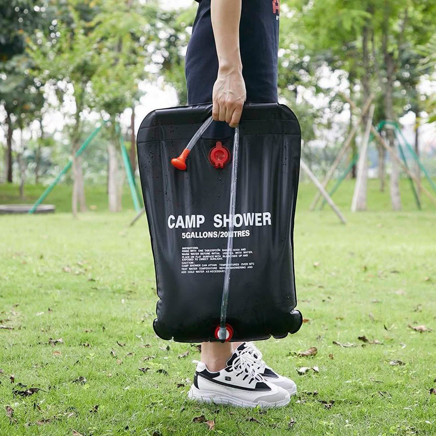 Tragbare solarbeheizte Duschtasche