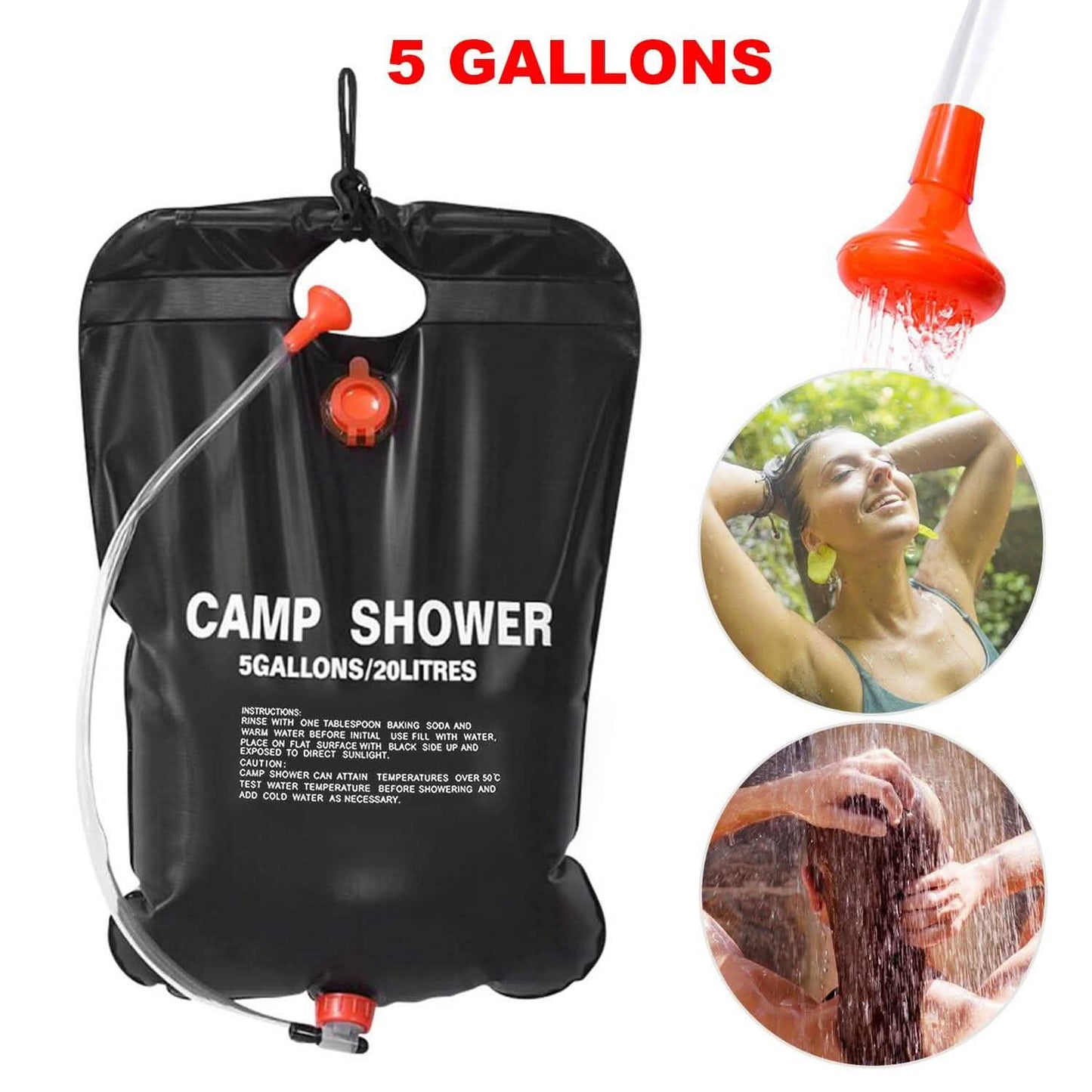 Tragbare solarbeheizte Duschtasche