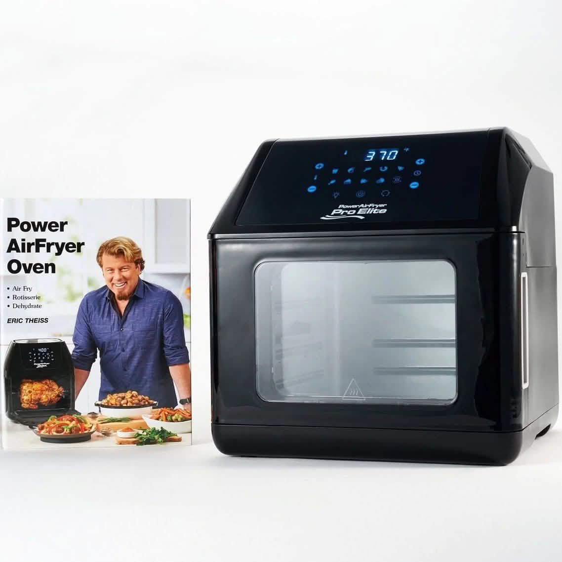 Power Air Fryer 10-in-1 Pro Elite Oven 5,7 l mit Kochbuch (Generalüberholt)
