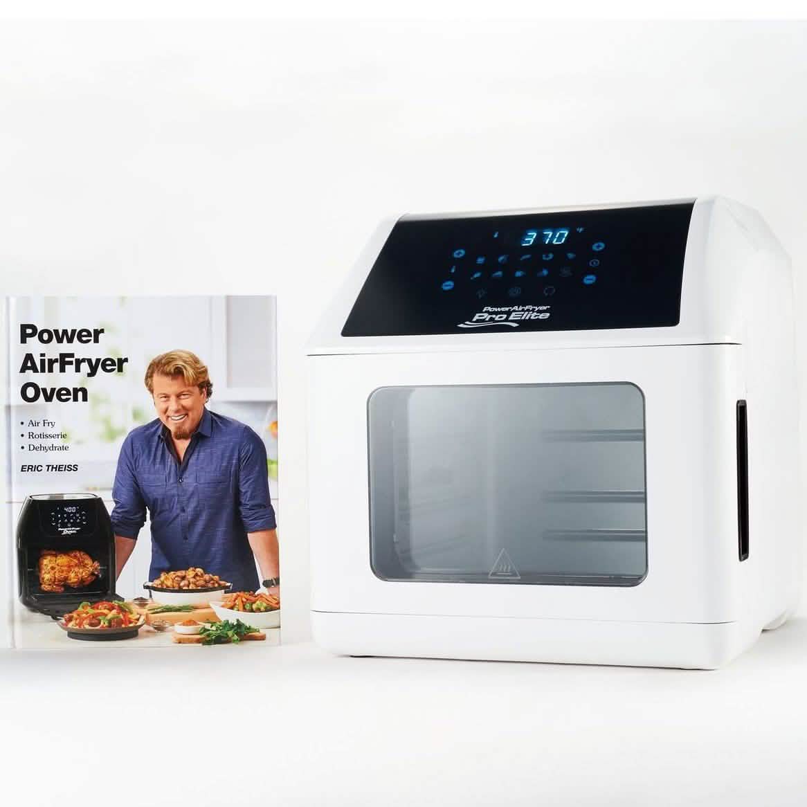 Power Air Fryer 10-in-1 Pro Elite Oven 5,7 l mit Kochbuch (Generalüberholt)
