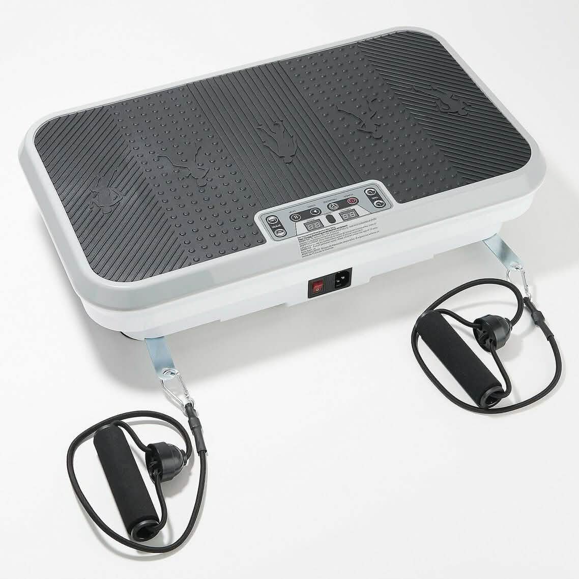 PowerFit Elite Vibrationsplatte mit Übungsbändern und Matte (Generalüberholt)