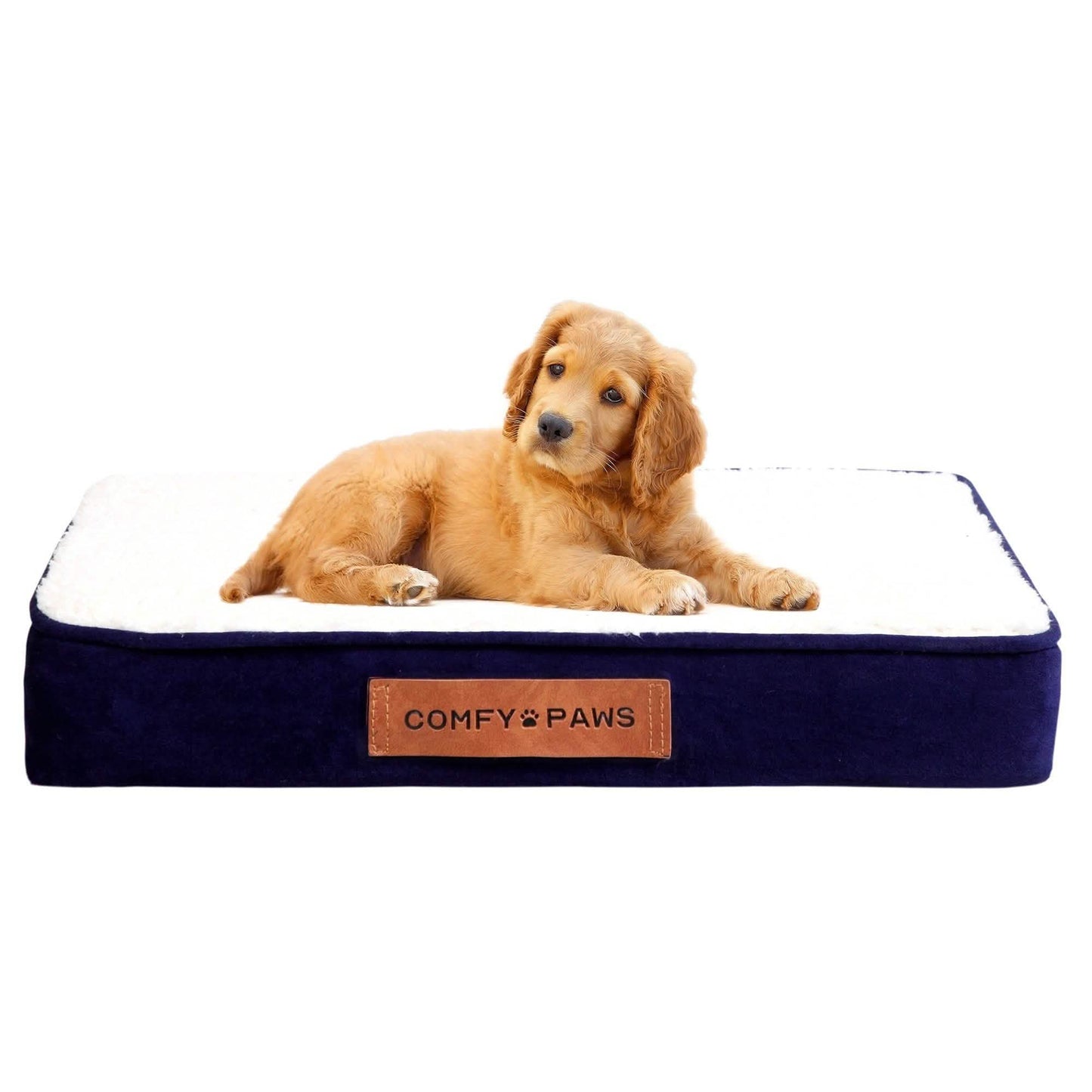 Orthopädisches Hundebett aus Premium Wildleder-Samt